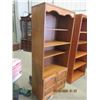 Image 2 : Open Wooden Shelf w Cabinet Door on Bottom 72" x 30" x 16" - Modern