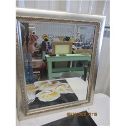 4 Items 2 Mirrors 1) 33" x 27" 1) 25" x 21" 2 Flower Pictures - Modern