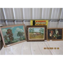 3 Various Framed Paintings