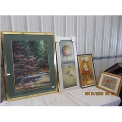 4 Various Framed Paintings