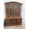 Image 1 : 8 Pc Dining Room Suite- Buffet/China Cabinet Table , 2 Leaves, 6 Chairs, (1 is a Captain Chair)