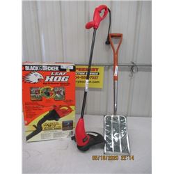 New B & D Leaf Blower, Elec Weed Eater, New Stainless Steel Potato Fork