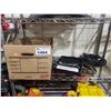 Image 1 : BETTER WAY LIGHTING 4 CHANNEL & BOX OF MISC. ELECTRONIC RELATED ITEMS SUCH AS: DASHCAMS, CELLPHONE