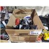 Image 2 : BETTER WAY LIGHTING 4 CHANNEL & BOX OF MISC. ELECTRONIC RELATED ITEMS SUCH AS: DASHCAMS, CELLPHONE
