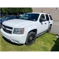 2013 CHEVROLET TAHOE, WHITE, 4DRSW, GAS, AUTOMATIC, VIN#1GNLC2E07DR161141, 227,547KMS,