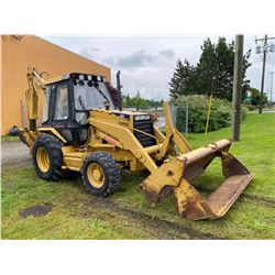 1997 CAT 416B BACKHOE, YELLOW, DIESEL, SERIAL #5HK37115, 9,748 HOURS, 4X4, 4 IN 1 BUCKET, NO