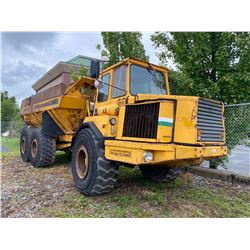 VOLVO A25 ARTICULATING ROCK TRUCK, YELLOW, DIESEL, SERIAL # UNKNOWN, 6X6, 85,362 MILES, 22,815