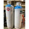 Image 1 : 2 PROPANE CYLINDERS 16" DIAMETER 4FT TALL, 1 FULL