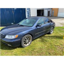 2008 HYUNDAI AZERA LIMITED, BLUE, 4DRSD, GAS, AUTOMATIC, VIN#KMHFC46F08A249887, 143,396KMS, RD,CD,PW