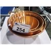 Image 1 : 3 COPPER BOWLS