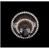 Image 2 : 2.85 ctw Black Diamond Ring - 14KT White Gold