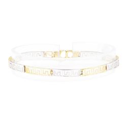 Greek Key Bracelet - 14KT Yellow and White Gold