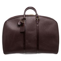 Louis Vuitton Burgundy Taiga Leather Helanga 1 Poche Travel Duffle Bag