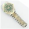 Image 6 : Rolex Mens 2 Tone 14K Green String Diamond & Emerald Datejust Wristwatch