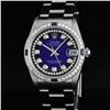 Rolex Womens Midsize 31mm Blue String Diamond & Sapphire Datejust Wristwatch
