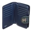 Image 6 : Chanel Blue Quilted Patent Leather Compact Wallet
