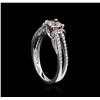 Image 4 : 14KT White Gold 0.61 ctw Diamond Engagement Ring