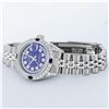 Image 5 : Rolex Ladies Stainless Steel Diamond Lugs Royal Blue String VVS Diamond Datejust