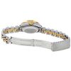 Image 7 : Rolex Ladies 2 Tone 14K Blue Vignette String Pyramid Diamond Datejust Wristwatch