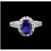 Image 2 : 14KT White Gold 2.95 ctw Tanzanite and Diamond Ring