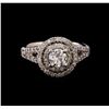 Image 2 : 14KT White Gold 1.15 ctw Diamond Ring