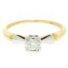 Image 1 : 14k Yellow & White Gold 0.14 ctw VS F Diamond Solitaire Engagement Ring
