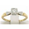 Image 3 : 14k Yellow & White Gold 0.14 ctw VS F Diamond Solitaire Engagement Ring
