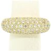 Image 6 : 18k Yellow Gold 4.46 ctw F VS Pave Set Round Brilliant Cut Diamond Dome Band Rin