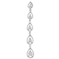 14k White Gold 0.33CTW Diamond Pendant, (SI3/G-H)