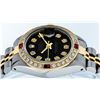 Image 6 : Rolex Ladies 2 Tone Black Diamond & Ruby Datejust Wristwatch