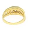 Image 5 : 14k Solid Yellow Gold Ladies 0.60 ctw 5 Large Diamond Geometric Band Ring