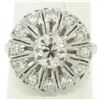 Antique Art Deco Platinum 1.37 ctw European Diamond Open Platter Ring