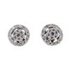 0.59 ctw Diamond Earrings With Earring Jackets - 14KT White Gold
