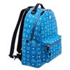Image 1 : MCM Blue White Visetos Leather Medium Stark Backpack