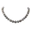 0.67 ctw Diamond and Tahitian Pearl Necklace - 14KT White Gold