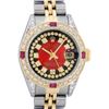 Image 1 : Rolex Ladies 2 Tone 14K Red Vignette String Diamond Lugs & Ruby Datejust Wriswat