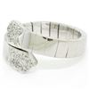 Image 3 : 18kt White Gold 0.30 ctw Diamond Flexible Bar Link Wrap Ring