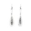 Image 1 : Diamond-Cut Teardrop Earrings - 14KT White Gold