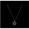 Image 2 : 1.00 ctw Diamond Basketball Pendant With Chain - 14KT Rose Gold