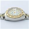 Image 5 : Rolex Ladies 2 Tone 14K MOP Emerald & Pyramid Diamond Diamond Datejust Wriswatch