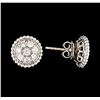 Image 2 : 1.02 ctw Diamond Earrings - 14KT White Gold