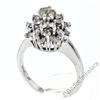 Image 5 : Antique 14kt White Gold 0.78 ctw Old Mine and Single Cut Diamond Cluster Ring