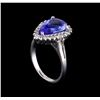 Image 4 : 2.97 ctw Tanzanite and Diamond Ring - 14KT White Gold