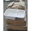 Image 1 : Qty 6 Dupont Corian Kitchen Double Sinks, New in Box (retail $400 to $600 each)