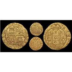 Lima, Peru, cob 8 escudos, 1703H, HISPAN variety, rare, NGC MS 62, ex-1715 Fleet (designated on spec