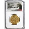 Image 2 : Lima, Peru, cob 8 escudos, 1703H, HISPAN variety, rare, NGC MS 62, ex-1715 Fleet (designated on spec