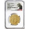Image 2 : Lima, Peru, cob 8 escudos, 1710H, HISPANIAR variety, NGC MS 63, ex-1715 Fleet (designated on special