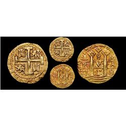 Lima, Peru, cob 8 escudos, 1718/7M, NGC AU 55, finest known in NGC census.