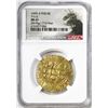 Image 2 : Lima, Peru, cob 8 escudos, 1699R, P.V.A. variety, NGC MS 62, ex-1715 Fleet (designated on special la