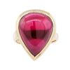 Image 2 : 4.00 ctw Synthetic Ruby Ring - 10KT Yellow Gold